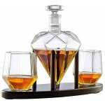 Carafe avec deux verres et plateau - diamant