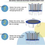 Northix - filet de securite trampoline 366 cm pour trampolines de jardin interieur noir