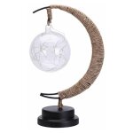 Lampe de table a piles - globe suspendu