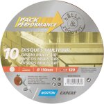 Norton lot de 10 disques abrasifs norton, 150 mm, grains 120