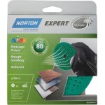 Norton lot de 5 disques abrasifs norton, 150 mm, grains 80