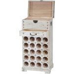 Nova - etag�re � vin lucan pour 20 bouteilles / mobilier de bois / style shabby chic - blanc