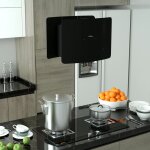 Nova ? hotte suspendue � lcd tactile ? verre tremp� ? d�bit d'air 756 m� / h ? filtre � graisse aluminium ...