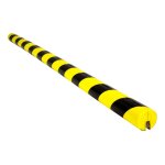 Cornire de protection ronde - diamtre : 4 cm - longueur : 1 m - coloris : jaune / noir novap