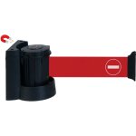 Enrouleur mural magn�tique avec sangle rouge avec logo sens interdit 3m x 50mm - 2050104