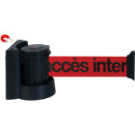 Enrouleur mural magntique avec sangle rouge avec marquage accs interdit 5m x 50mm - 2051149