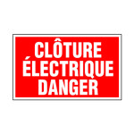 Panneau danger clture lectrique - rigide 330x200mm - 4160146