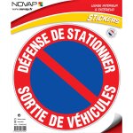 Panneau d�fense de stationner sortie de voitures - vinyle adh�sif �300mm - 4037004