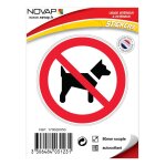 Panneau interdit aux chiens - vinyle adh�sif �80mm - 4031231
