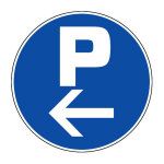 Panneau parking (fl�che gauche) - rigide �300mm - 4061313