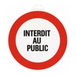 Panneau de signalisation rond novap interdit au public
