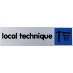 Plaque de porte local technique - couleur 170x45mm - 4033273