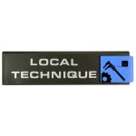 Plaque de porte local technique - europe design 175x45mm - 4260846