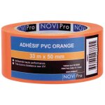 Adh�sif - pvc orange - 33 m�tres x 50 mm novipro 171742 - lot de 3