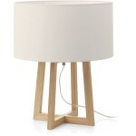 Lampe � poser kara e27 40w bois de h�tre