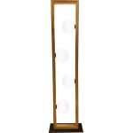 Nowa - lampadaire lampadaire en bois boule de verre lampe de salon 4 flammes h 110 cm