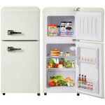 Dans les nuages - r�frig�rateur 60l, avec 2 porte, compartiment cong�lateur, �clairage led, �tag�re r�glable, ...