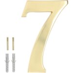 Num�ro de maison 3d 7 en laiton 20 cm num�ro de porte pour maisons, colonies, h�tels appartements 100 ...