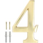 Num�ro de maison 3d - num�ro de porte en laiton - 20 cm - num�ro de porte pour maisons, colonies, h�tels, ...