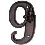 Num�ro de maison 9 - fallen fruits - fonte, fleur de lys