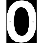 Numéro de maison verre acrylique blanc brillant police droit. - 5 - hauteur 10 cm Numéro de maison verre acrylique blanc brillant police droit. - 5 - hauteur 10 cm