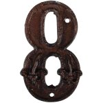 Num�ro de maison en fonte 8 - fallen fruits - fleur de lys
