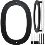 Num�ro de maison grande taille noire, 20cm, plaque flottante de num�ro de maison, num�ro de rue / porte ...
