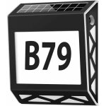 Num�ro de maison lumineux solaire 8 led num�ro de maison avec interrupteur cr�pusculaire en acier inoxydable ...