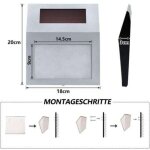 Num�ro de maison solaire lumineux led �clair� avec 2 led num�ro de maison en acier inoxydable num�ro ...