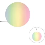 Nura - led dimmable lampe sur pied sph�re variateur inclus - 1 lumi�re - � 35 cm - blanc - moderne - ...