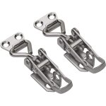 Nvees - lot de 2 loquets réglables à levier en acier avec loquet à ressort en acier pour armoire, boîte, ... Nvees - lot de 2 loquets réglables à levier en acier avec loquet à ressort en acier pour armoire, boîte, ...