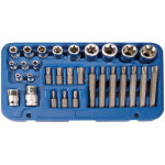 Coffret bgs technic douilles torx femelles e4 � e24 embouts t20 a t55