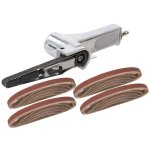 Oc - pro - lime ponceuse pneumatique + 20 bandes abrasives etroites de 10 x 330