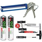 Oc - pro - lot pare brise: decoupe joint, colle, pistolet a colle rotatif