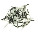 Oc - pro - rivets trigrip de 4 x 20 noirs pour plaque mineralogique