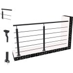 Oc�an garde - corps aluminium 200 cm - rampe d'escalier noir mat - int�rieur & ext�rieur - id�al pour ...