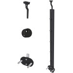 Ocean sanitaire - ocan poteau garde - corps aluminium noir - fixation latrale - usage intrieur et ...