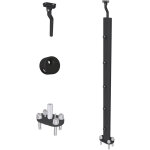 Ocean sanitaire - ocan poteau garde - corps aluminium noir - fixation  plat - usage intrieur et extrieur ...