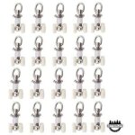 Odipie - jamais utilis]20 pices rouleaux de rail planeur de voie de rideau plastique twin  roulettes ...