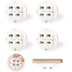 Odipie - paquet de 4 mini roulettes pivotantes coll�es en acier inoxydable - roulettes coll�es pivotantes ...