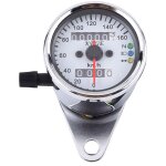 Odom�tre 1pc universel moto compteur vitesse indicateur jauge double affichage num�rique km / h(argent) ...
