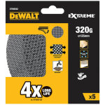 Grilles � poncer maille auto - adh�sive �125mm - grain 320 - pack 5 - pour ponceuses rotoorbitales dewalt ...