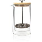 Ogoliving - octave cafetiere piston 500 ml en verre + cv bois de hetre