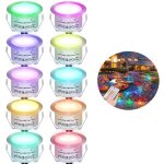 Oimg lot de 10 lampes led encastrables basse tension rvb ?42 mm avec t�l�commande, kit d'�clairage de ...