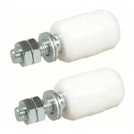 Olive de guidage suprieure nylon, 2 unitsrouleaux pour porte coulissante, fixation avec tige filete, ...