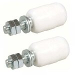 Olive de guidage sup�rieure nylon, 2 unit�srouleaux pour porte coulissante, fixation avec tige filet�e, ...