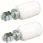 Olive de guidage sup�rieure nylon, 2 unit�srouleaux pour porte coulissante, fixation avec tige filet�e, ...