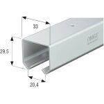 Omge - art 20 rail 3 mt tige en acier galvanisa pour portes coulissantes