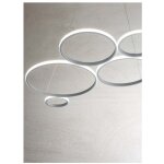 Ondaluce - lustre suspendu led pois - argent