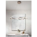 Ondaluce - lustre suspendu � led pois - gold